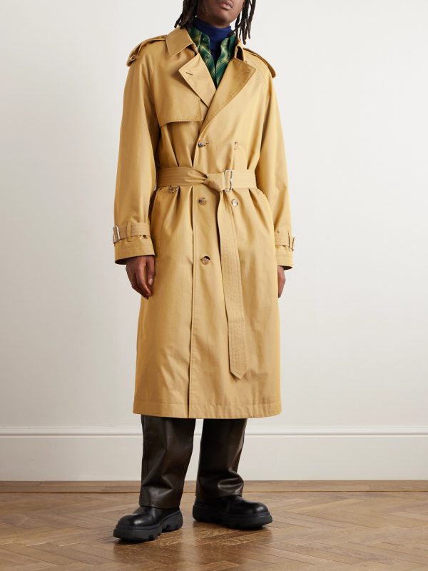 Iridescent Cotton-Gabardine Trench Coat - OU Iridescent Cotton-Gabardine Trench Coat - OU