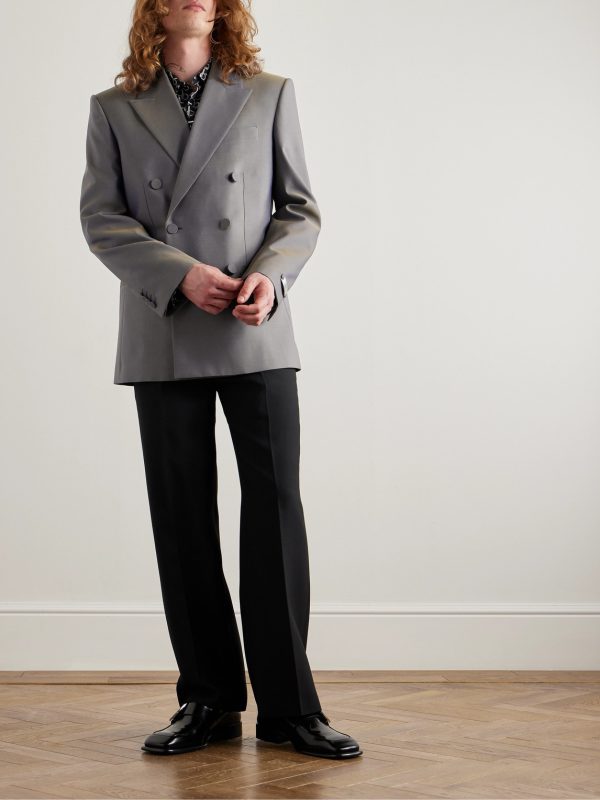 Double-Breasted Wool Suit Jacket - OU Double-Breasted Wool Suit Jacket - OU