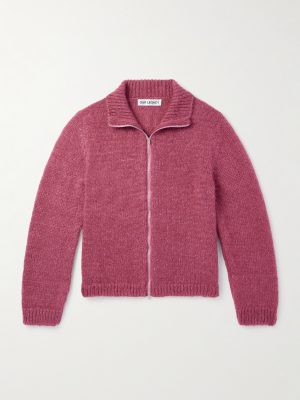 Float Mohair and Silk-Blend Zip-Up Cardigan