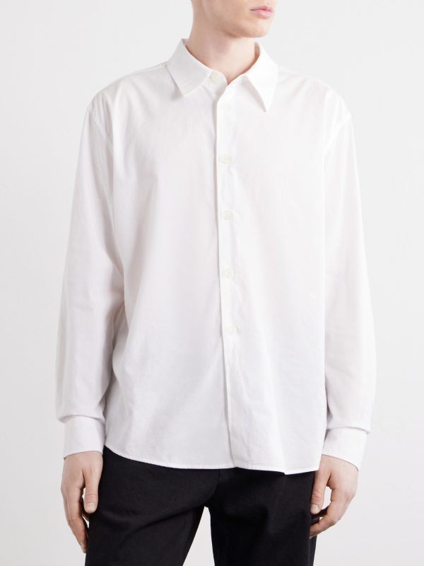 Beyond Logo-Embroidered TENCEL™ Lyocell and Cotton-Blend Poplin Shirt - FR Beyond Logo-Embroidered TENCEL™ Lyocell and Cotton-Blend Poplin Shirt - FR
