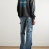 Goodbye Humanity Dice Distressed Printed Cotton-Jersey T-Shirt - OU