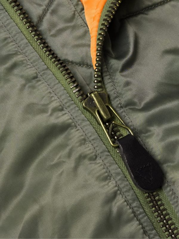 Distressed Padded Jacquard-Panelled Nylon Bomber Jacket - CU Distressed Padded Jacquard-Panelled Nylon Bomber Jacket - CU
