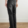 Straight-Leg Distressed Patchwork Jeans - BK