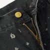 Straight-Leg Distressed Patchwork Jeans - E1