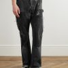 Straight-Leg Distressed Patchwork Jeans - FR