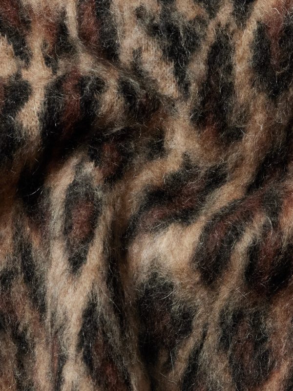 Leopard-Jacquard Brushed-Knit Cardigan - CU Leopard-Jacquard Brushed-Knit Cardigan - CU