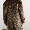 Padded Leopard-Print Plush Coat - BK Padded Leopard-Print Plush Coat - BK