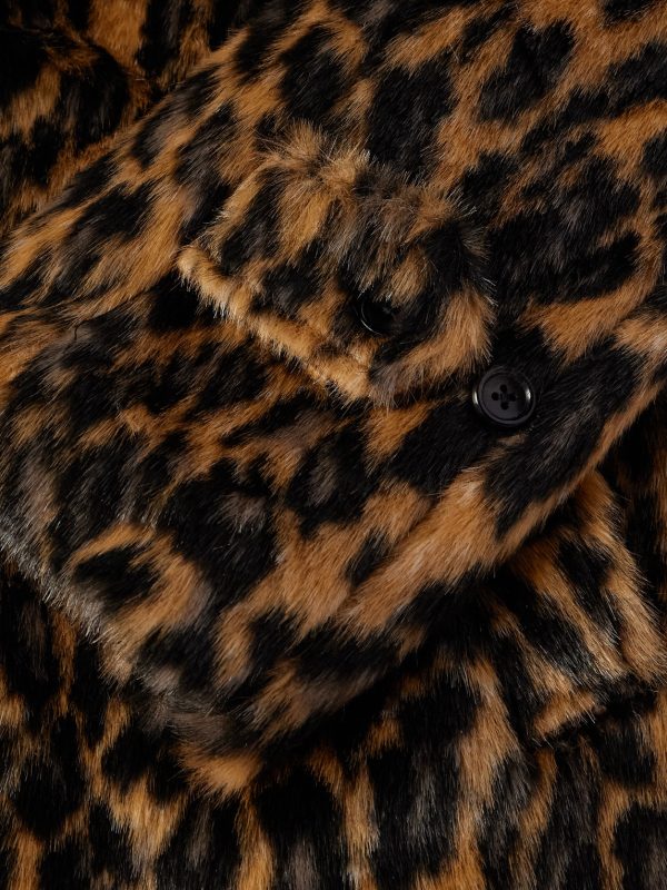 Padded Leopard-Print Plush Coat - E1 Padded Leopard-Print Plush Coat - E1