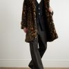 Padded Leopard-Print Plush Coat - OU Padded Leopard-Print Plush Coat - OU