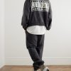 + Denim Tears Logo-Print Distressed Cotton-Jersey Hoodie - OU