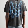 Skull & Thunderbolt Distressed Printed Cotton-Jersey T-Shirt - BK Skull & Thunderbolt Distressed Printed Cotton-Jersey T-Shirt - BK
