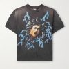 Skull & Thunderbolt Distressed Printed Cotton-Jersey T-Shirt Skull & Thunderbolt Distressed Printed Cotton-Jersey T-Shirt