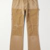 Bootcut Distressed Cotton-Canvas Trousers Bootcut Distressed Cotton-Canvas Trousers