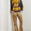 Bootcut Distressed Cotton-Canvas Trousers - OU Bootcut Distressed Cotton-Canvas Trousers - OU