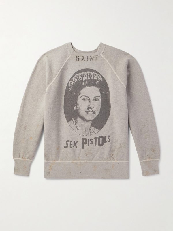 + Sex Pistols Printed Cotton-Jersey Sweatshirt + Sex Pistols Printed Cotton-Jersey Sweatshirt