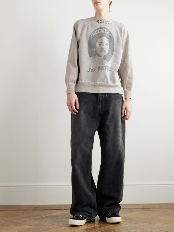 + Sex Pistols Printed Cotton-Jersey Sweatshirt - OU + Sex Pistols Printed Cotton-Jersey Sweatshirt - OU