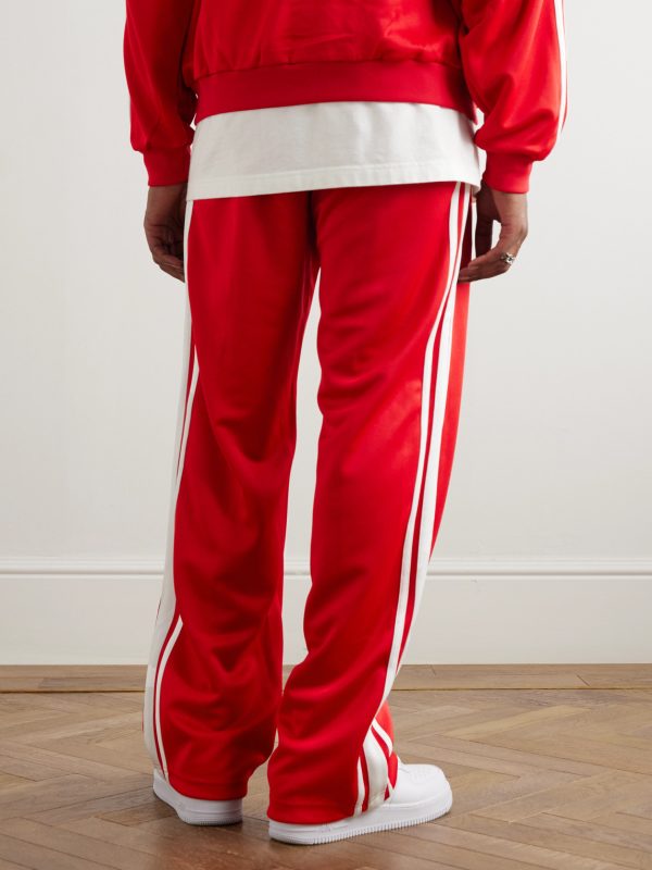 Straight-Leg Logo-Embroidered Striped Jersey Track Pants - BK Straight-Leg Logo-Embroidered Striped Jersey Track Pants - BK