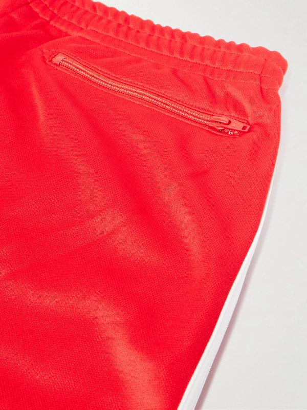 Straight-Leg Logo-Embroidered Striped Jersey Track Pants - CU Straight-Leg Logo-Embroidered Striped Jersey Track Pants - CU