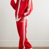 Straight-Leg Logo-Embroidered Striped Jersey Track Pants - OU Straight-Leg Logo-Embroidered Striped Jersey Track Pants - OU