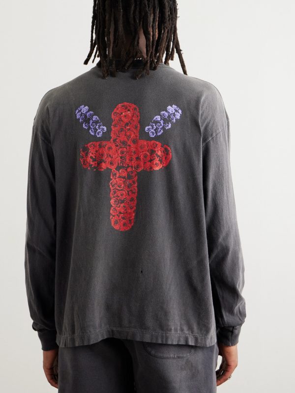 + Born X Raised Clown Distressed Printed Cotton-Jersey T-Shirt - BK + Born X Raised Clown Distressed Printed Cotton-Jersey T-Shirt - BK