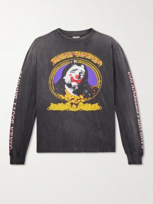 + Born X Raised Clown Distressed Printed Cotton-Jersey T-Shirt + Born X Raised Clown Distressed Printed Cotton-Jersey T-Shirt