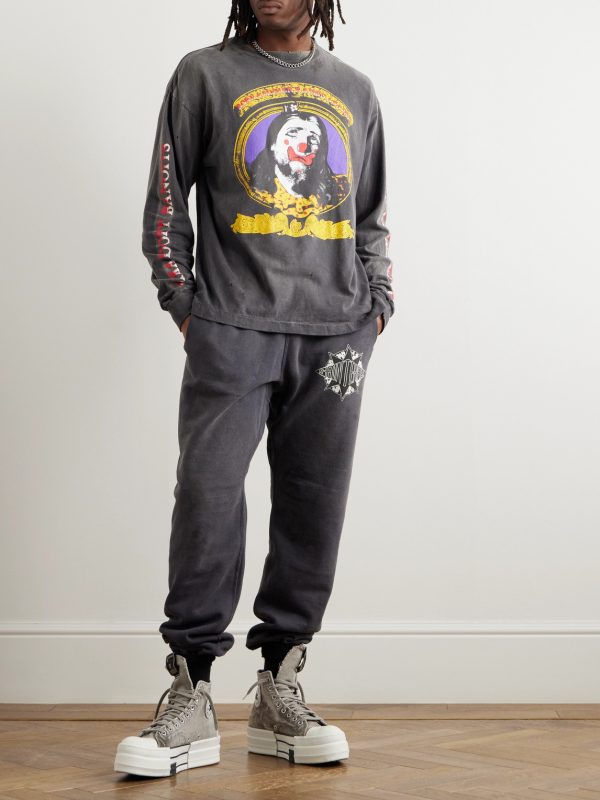 + Born X Raised Clown Distressed Printed Cotton-Jersey T-Shirt - OU + Born X Raised Clown Distressed Printed Cotton-Jersey T-Shirt - OU