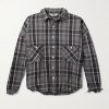Distressed Checked Cotton-Flannel Shirt Distressed Checked Cotton-Flannel Shirt