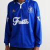 Logo-Embroidered Printed Appliquéd Mesh Polo Shirt - FR Logo-Embroidered Printed Appliquéd Mesh Polo Shirt - FR