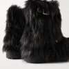 Faux Fur Biker Boots - BK Faux Fur Biker Boots - BK