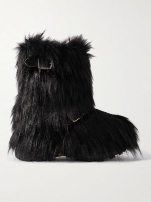 Faux Fur Biker Boots Faux Fur Biker Boots