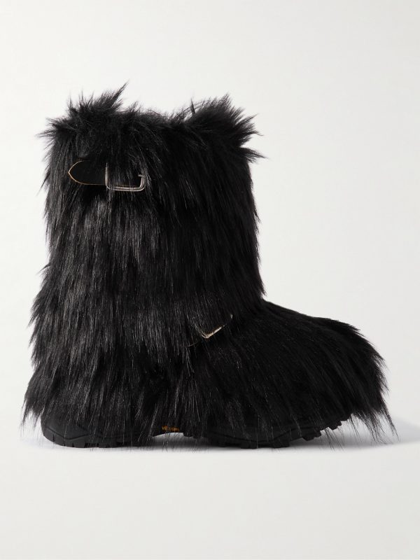 Faux Fur Biker Boots Faux Fur Biker Boots