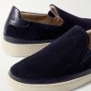 Leather-Trimmed Suede Slip-On Sneakers - CU