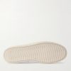 Leather-Trimmed Suede Slip-On Sneakers - E1