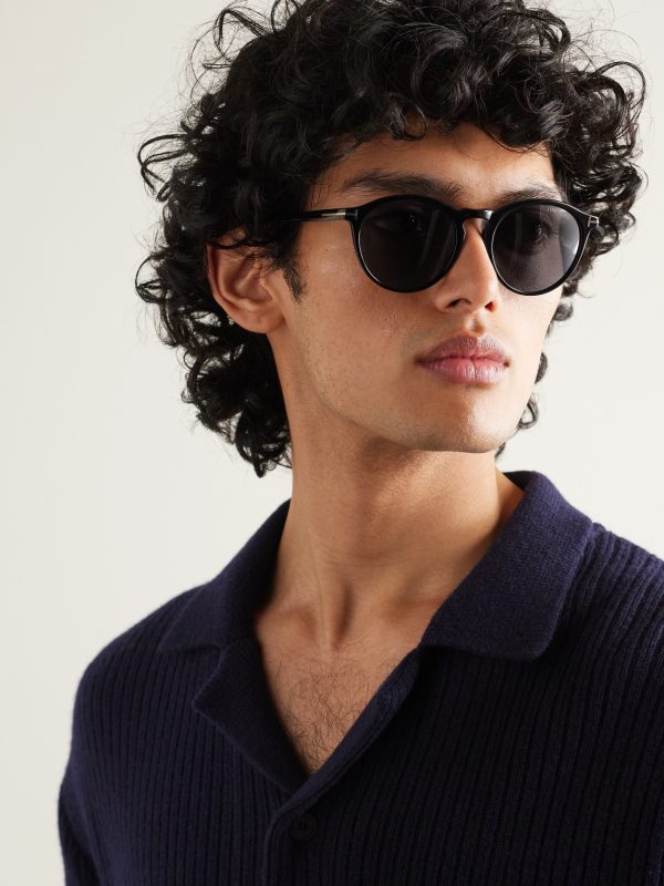 Aurele Round-Frame Acetate Sunglasses - OU Aurele Round-Frame Acetate Sunglasses - OU