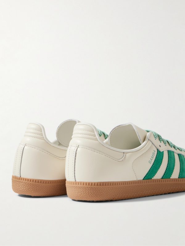 Samba OG Suede-Trimmed Leather Sneakers - BK
