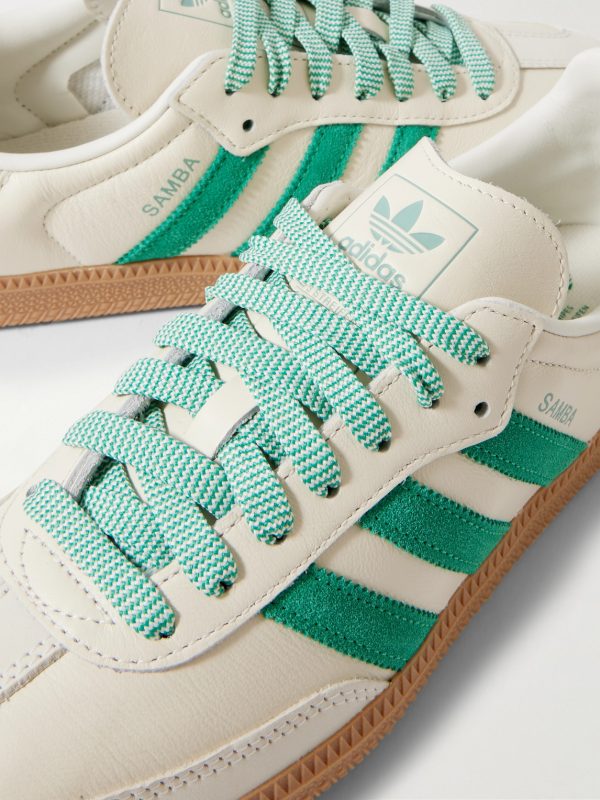 Samba OG Suede-Trimmed Leather Sneakers - CU