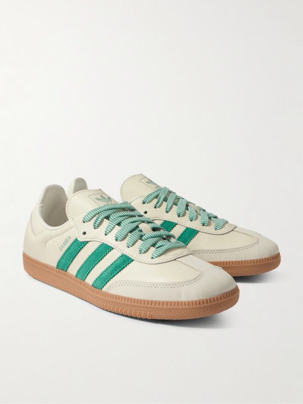 Samba OG Suede-Trimmed Leather Sneakers - FR