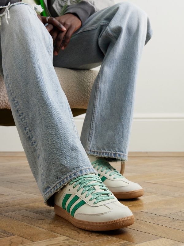 Samba OG Suede-Trimmed Leather Sneakers - OU