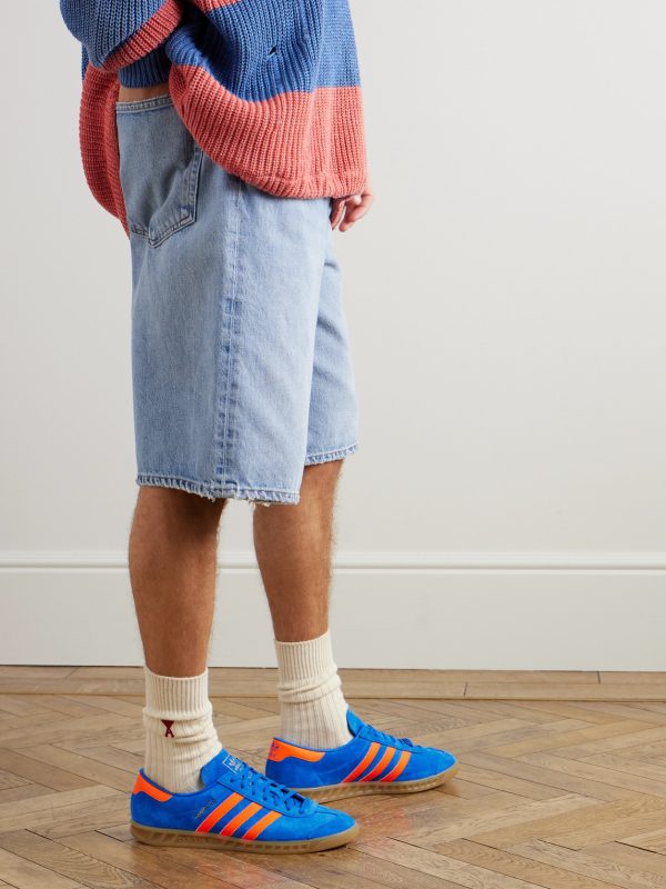 Hamburg Leather-Trimmed Suede Sneakers - OU
