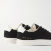 Retro Leather-Trimmed Suede Sneakers - BK
