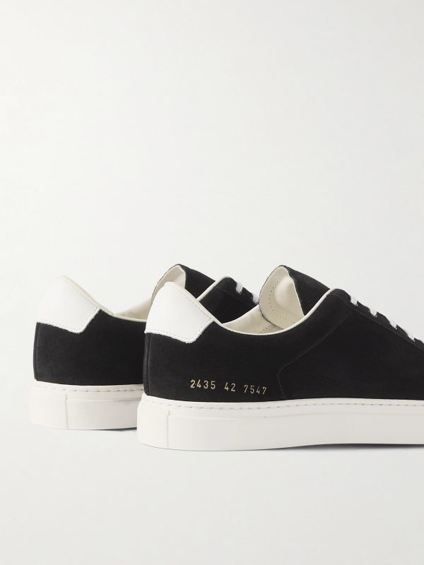 Retro Leather-Trimmed Suede Sneakers - BK
