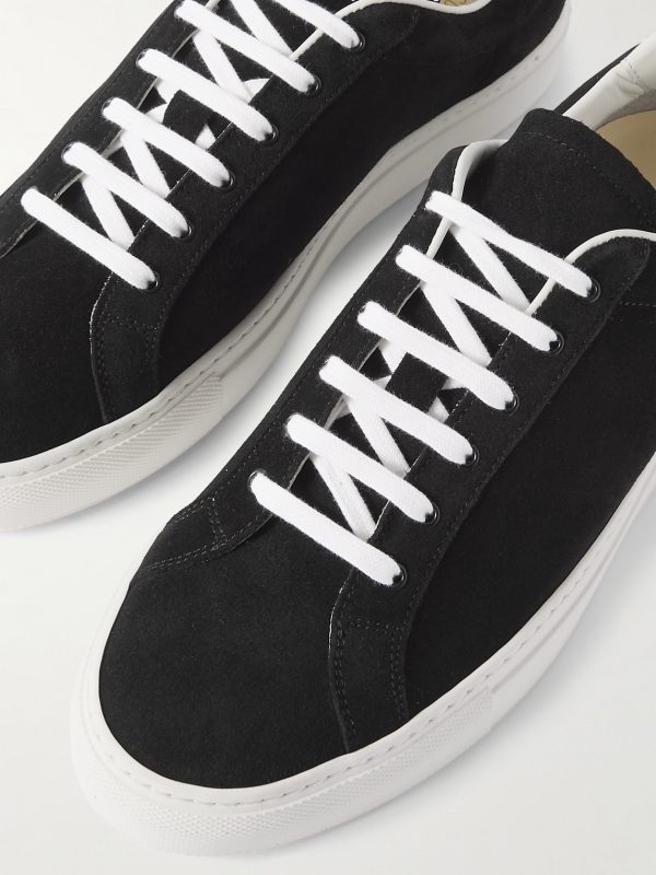 Retro Leather-Trimmed Suede Sneakers - CU