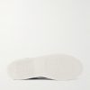Retro Leather-Trimmed Suede Sneakers - E1