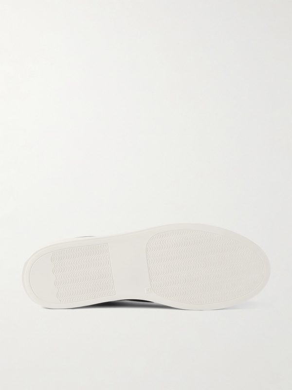 Retro Leather-Trimmed Suede Sneakers - E1