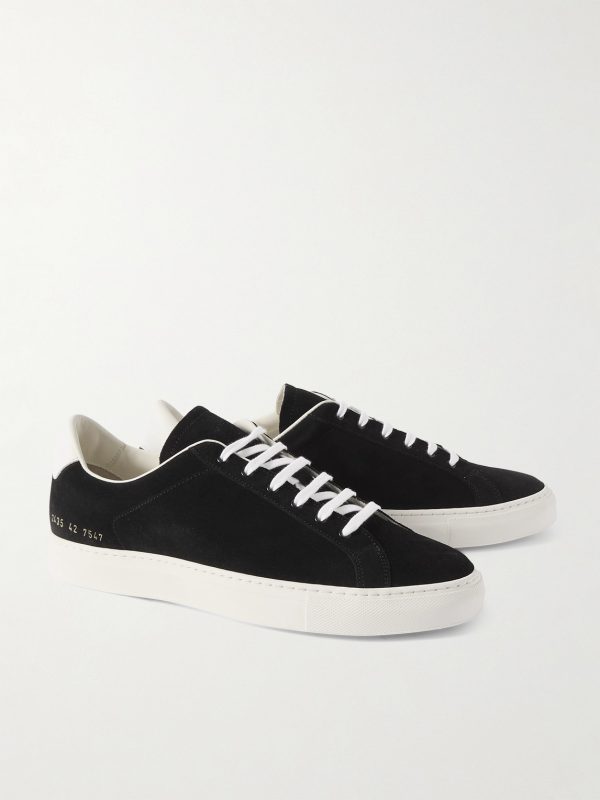 Retro Leather-Trimmed Suede Sneakers - FR