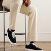 Retro Leather-Trimmed Suede Sneakers - OU