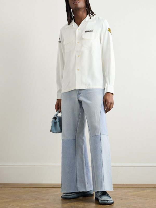 Flared Patchwork Jeans - OU