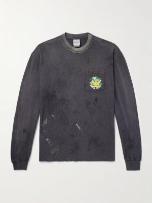 Distressed Printed Cotton-Jersey T-Shirt Distressed Printed Cotton-Jersey T-Shirt