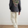 Distressed Printed Cotton-Jersey T-Shirt - OU Distressed Printed Cotton-Jersey T-Shirt - OU