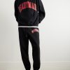 Tapered Logo-Print Cotton-Blend Jersey Sweatpants - OU Tapered Logo-Print Cotton-Blend Jersey Sweatpants - OU